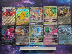Pokemon Jumbo Card Lot of 10 Pokemon TCG Pikachu, Leafeon, Glaceon & More! - Image 1