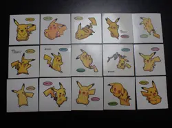 Pokemon Card Daiichi Bread Promo Sticker Pikachu x15 SET #4627 - Image 1