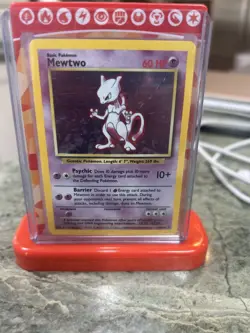 1999 Pokemon Base Set English Mewtwo Holo Rare 10/102 WOTC LP - Image 1