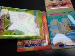 Pokemon Bandai Promo Waterproof Bathroom Menko Card x4 Medicham Shelgon etc#5537 - Image 5