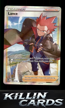 Lance (Full Art) 192/195 Pokemon Ultra Rare SWSH12: Silver Tempest Card NM - Image 1