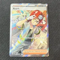 Pokemon Roark Ultra Rare 242/182 SV04 Paradox Rift Full Art Holo Trainer Card - Image 1