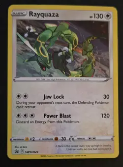 Rayquaza SWSH029 Sword & Shield Black Star Promo Pokemon Card NM - Image 1