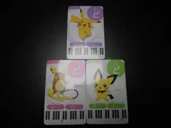 Pokemon Music Musical Note Card x3 Pikachu Pichu Raichu Evolutions #3544 - Image 1