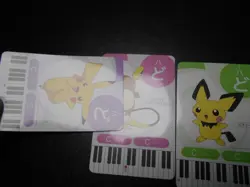Pokemon Music Musical Note Card x3 Pikachu Pichu Raichu Evolutions #3544 - Image 3