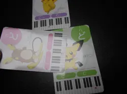 Pokemon Music Musical Note Card x3 Pikachu Pichu Raichu Evolutions #3544 - Image 4