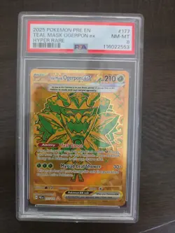 Pokemon Teal Mask Ogerpon Ex 177 PSA 8 - Image 1