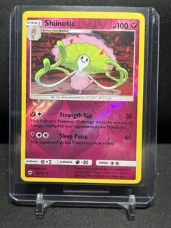 Shiinotic 98/147 Reverse Holo Rare Pokemon 2017 Burning Shadows - LP - Image 1