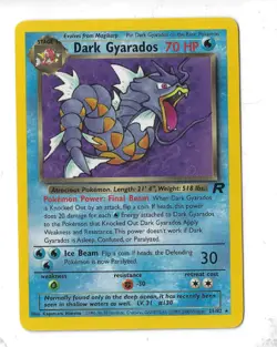 Dark Gyarados 25/82 Team Rocket NH Rare Pokemon Card WOTC 2000 LP - Image 1