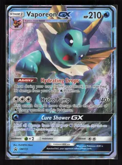 Vaporeon GX Holo Promo Pokemon SM Promos SM172 HP - Image 1