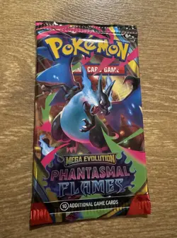 Pokemon TCG Mega Evolution Phantasmal Flames Booster Packs New Sealed - Image 1