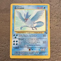 Pokemon Articuno Fossil Holo Rare 2/62 1999 70 HP Wizards English - Image 1