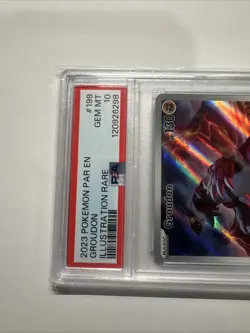 2023 POKEMON PAR EN PARADOX RIFT ILLUSTRATION RARE #199 GROUDON PSA 10 - Image 2