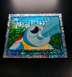 2000 MERLIN Pokemon Sticker SQUIRTLE #144 HOLO Prizm - Image 1