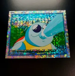 2000 MERLIN Pokemon Sticker SQUIRTLE #144 HOLO Prizm - Image 2