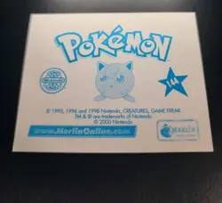2000 MERLIN Pokemon Sticker SQUIRTLE #144 HOLO Prizm - Image 3