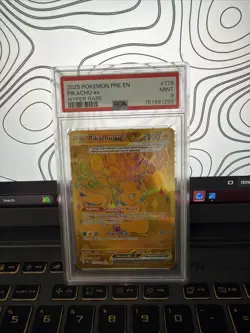 2025 POKEMON PRE EN-PRISMATIC EVOLUTIONS HYPER RARE #179 PIKACHU EX PSA 9 - Image 1