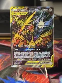 Moltres & Zapdos & Articuno GX SM210 Sun & Moon Stained Glass Promo Pokemon NM - Image 1