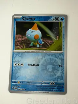 Chewtle 43/142 Common Stellar Crown Pokemon Reverse Holo Near Mint - Image 1