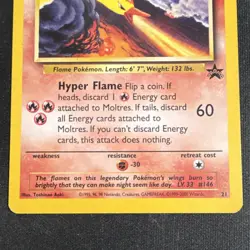 Moltres Promo #21 Pokemon the Movie 2000 Black Star Promo - Image 2