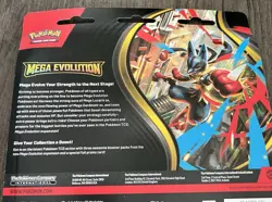 Pokemon TCG: Mega Evolution Three Booster Blister Pack Golduck Promo NEW Sealed - Image 2