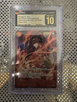 2025 ONE PIECE JPN 3RD ANNIVERSARY SET SUPER RARE PORTGAS D. ACE CGC 10 PRISTINE - Image 1