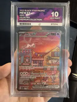 Pokemon TCG Mew EX SVP053 SV 151 Black Star Promo Ace 10 Perfect Subgrades - Image 1