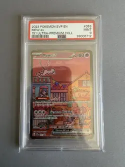 Pokemon Mew EX Black Star Promo TCG Card SVP053 151 PSA 9 Mint - Image 1