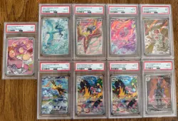 PSA Graded lot of 9 Pokemon Cards - Image 1