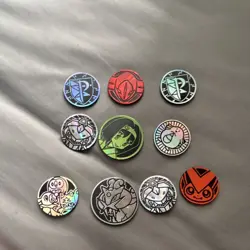 Nintendo Pokemon TCG Flip Coin Lot of 10 Holofoil Victini Rayquaza - Image 1