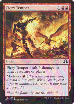 Foil Fiery Temper - Shadows over Innistrad | MTG Card - Image 1