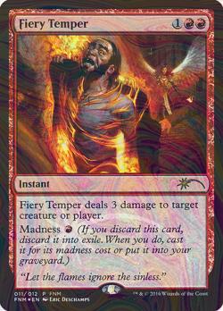 Foil Fiery Temper - Friday Night Magic 2016 | MTG Card - Image 1