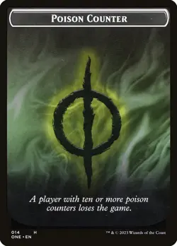 POISON COUNTER MTG - ONE ALL WILL BE ONE 014 TOKEN LP - CHEAP - Image 1