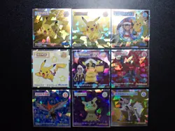 Pokemon Wafer Promo Holo Sticker x9 Pikachu etc #5001 - Image 1