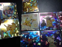 Pokemon Wafer Promo Holo Sticker x9 Pikachu etc #5001 - Image 3