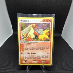 Pokemon TCG Blaziken Ruby and Sapphire 3/109 Holo Rare 100 HP Stage 2 2004 Card - Image 1