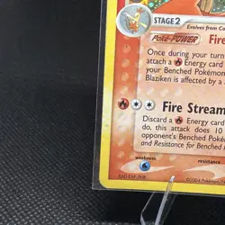 Pokemon TCG Blaziken Ruby and Sapphire 3/109 Holo Rare 100 HP Stage 2 2004 Card - Image 5