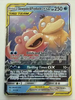 Slowpoke & Psyduck GX 35/236 Tag Team Unified Minds Holo Card - Image 1
