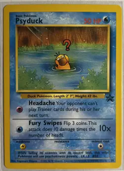 Pokemon TCG Psyduck 20 Black Star Promo WOTC Black NM Vintage 2000 Card - Image 1