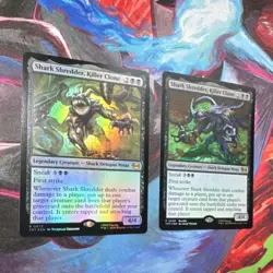 Magic: The Gathering TMT Foil 2 Card Lot Shark Shredder Killer Clone - Image 1