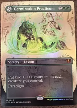 Germination Practicum Borderless Foil 296 Secrets of Strixhaven MTG - Image 1