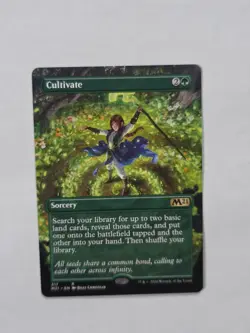 MTG BORDERLESS Cultivate # 317 Core Set 2021 M21 Magic the Gathering LP - Image 1