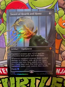 MTG Sword of Hearth and Home (Borderless) Foil - Teenage Mutant Ninja Turtles NM - Image 1