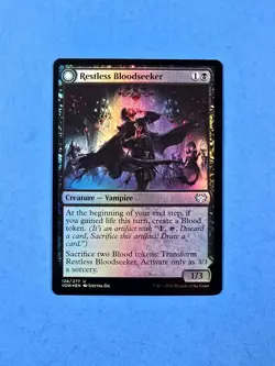 1x Restless Bloodseeker Bloodsoaked Reveler Crimson Vow Creature Vampire Foil - Image 1