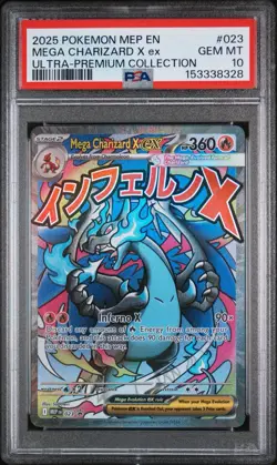 Pokemon 2025 Mega Charizard X EX 023 Ultra-Premium Collection GEM MINT PSA 10 - Image 1