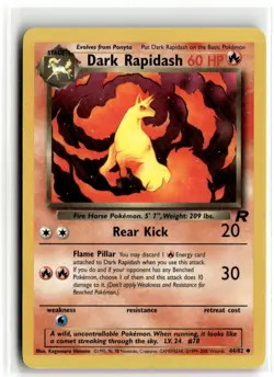 2000 Pokemon - Team Rocket Dark Rapidash #44/82 - Image 1