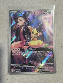 Pokemon TCG - Marnie's Morpeko SVP 206 Black Star Promo Card - Image 1