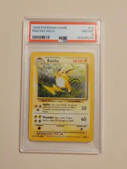 Raichu - Pokemon Base Set #14 - Holo - Near Mint to Mint PSA 8 - Image 2