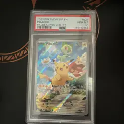 Pokemon Pikachu 027 Scarlet & Violet Promo Holo ETB PSA 10 2023 - Image 3