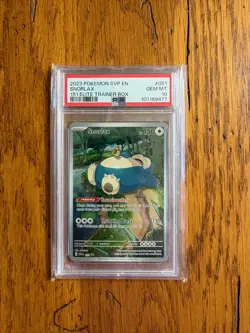 POKEMON SVP EN-SV BLACK STAR PROMO 151 ELITE TRAINER BOX SNORLAX 051 PSA 10 - Image 1
